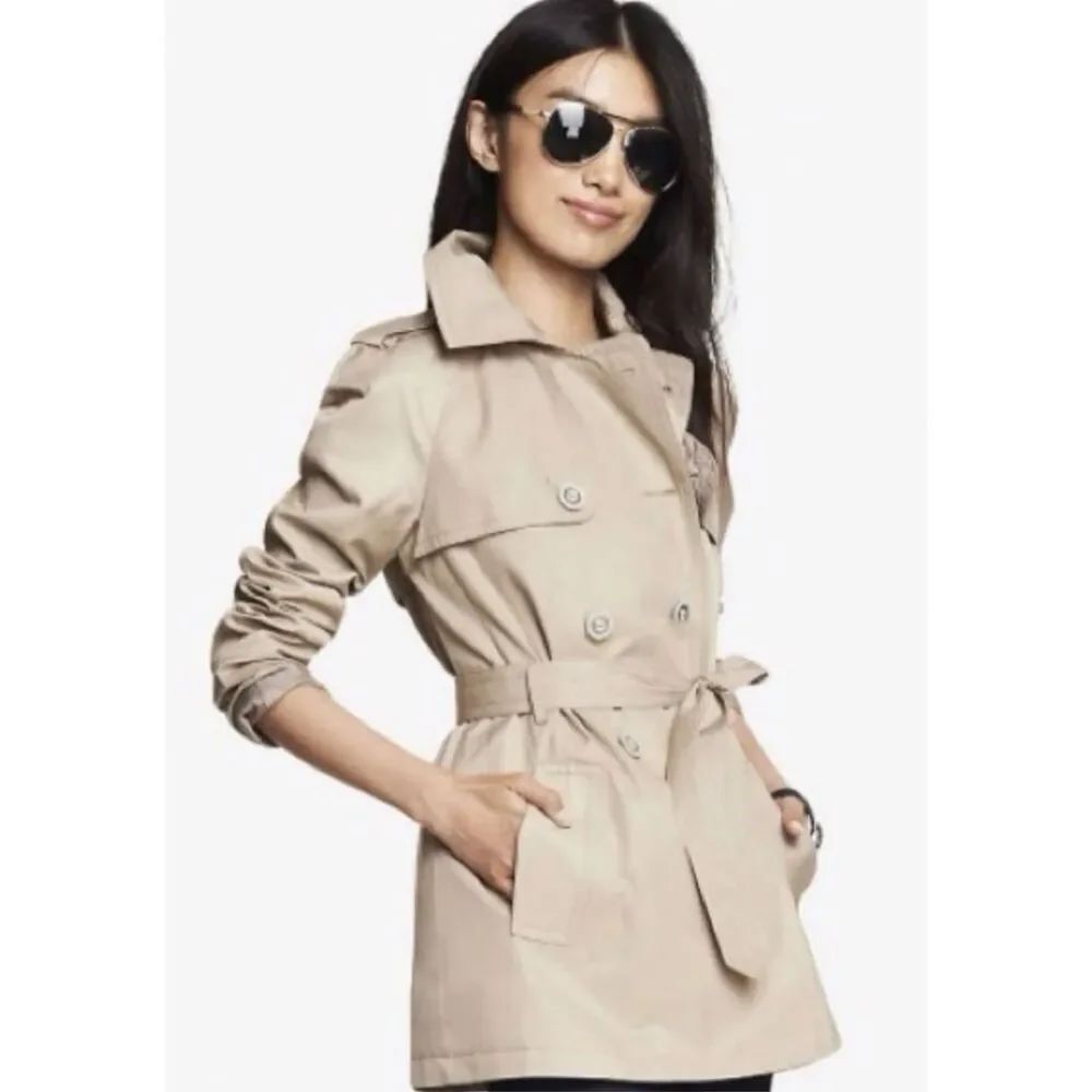 ✨Express Tan Khaki Trench Sz Small Coat✨